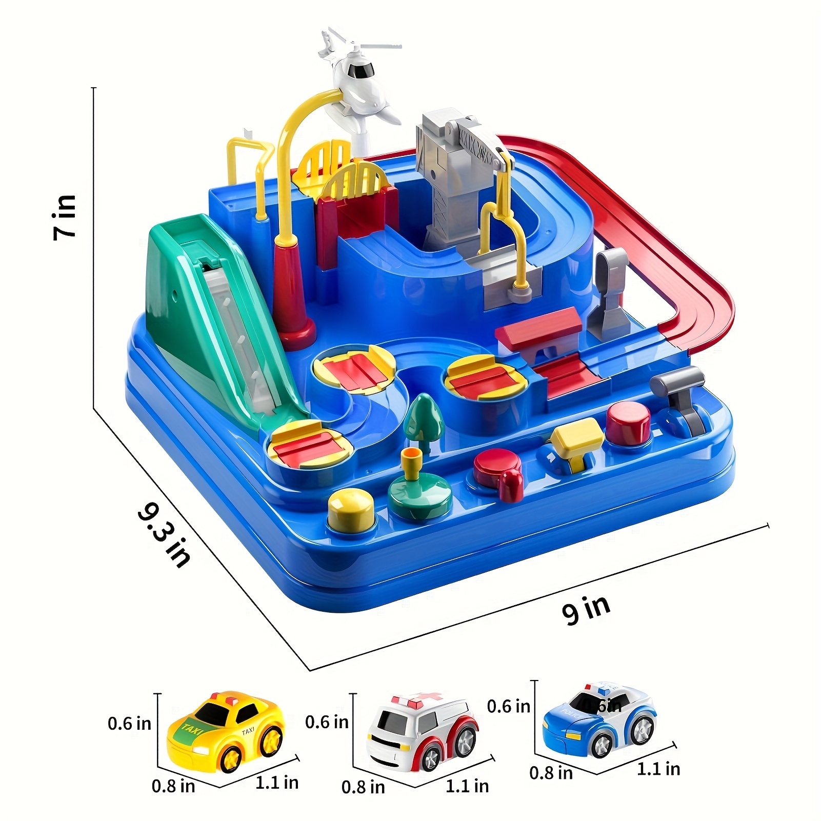 Race Car Tracks Toys for Boys, Car Rescue Adventure Toys Toys for 3 4 5 6 Year Old Boys