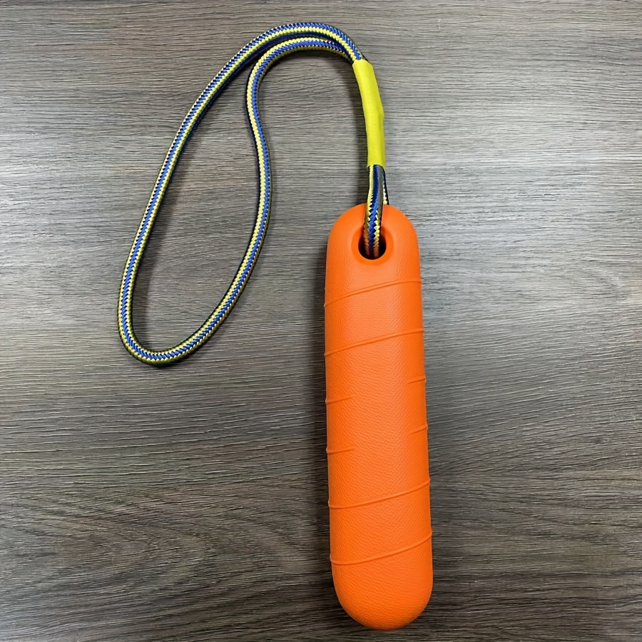 1pc Eva Foam Floating Dog Chew Bite Toy With Rope - Durable Water-resistant Interactive Training Toy For All Breeds, Summer Outdoor Fun And Pool Sea Swimming Activities (orange, Yellow), Dog Toy