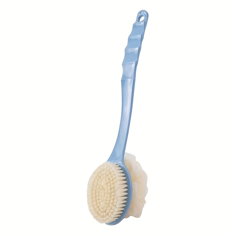 2 color dual head shower brush with soft loofah suitable for back scrubbing no battery required   Product details 1