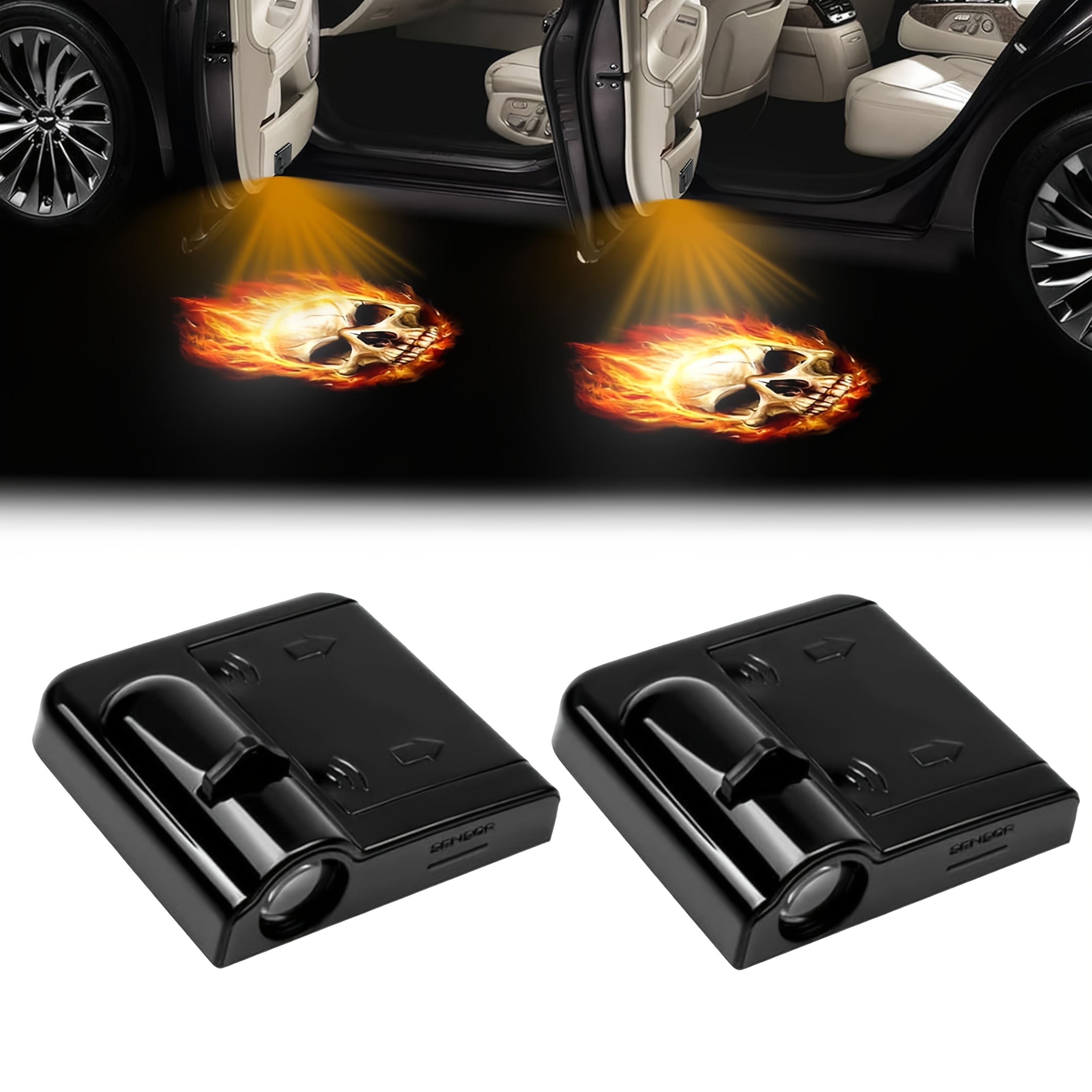 LED Car Door Courtesy Lights Projector Ghost Shadow Lamp Accessories For KIA Sorento UM (3th Gen) Prime 2015 2016 2017 2018-2020