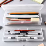 Top pickZXF Desk Drawer Organizer, Rectangular Double-Layer Pencil Case - Ideal for Pencils, Pens, Erasers, Markers, Etc., Makes a Perfect Graduation Gift; Empty Nail Art Tool Storage Box, Can Hold Tweezers, Nail Clippers, Nail Art Pens, Polishing BlocksOpen in new tab.