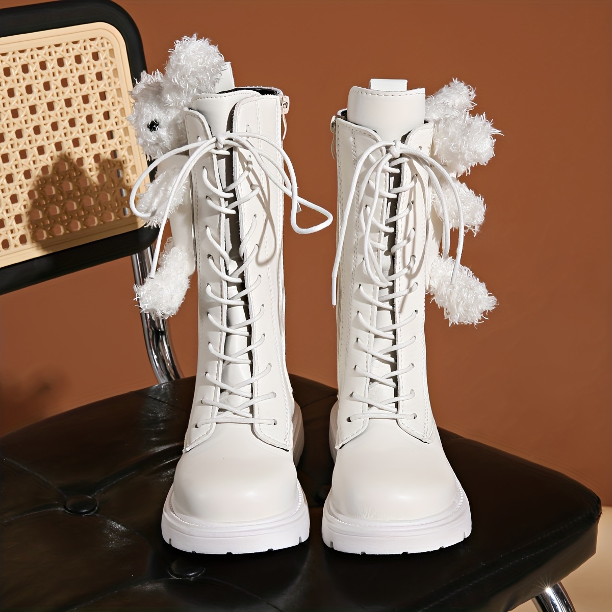 Meisjes Herfst-Winter Laarzen | Warme Lange Laarzen met Vetersluiting