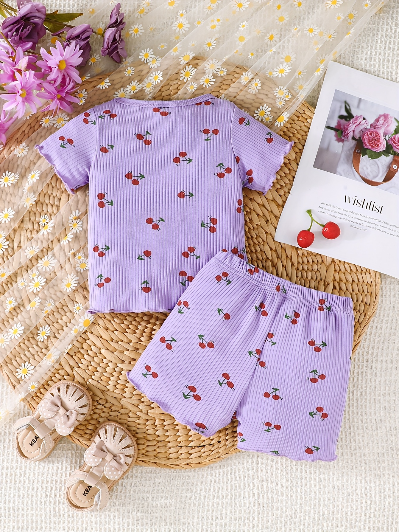 2pcs set womens baby summer casual cartoon pattern knit Temu Norway