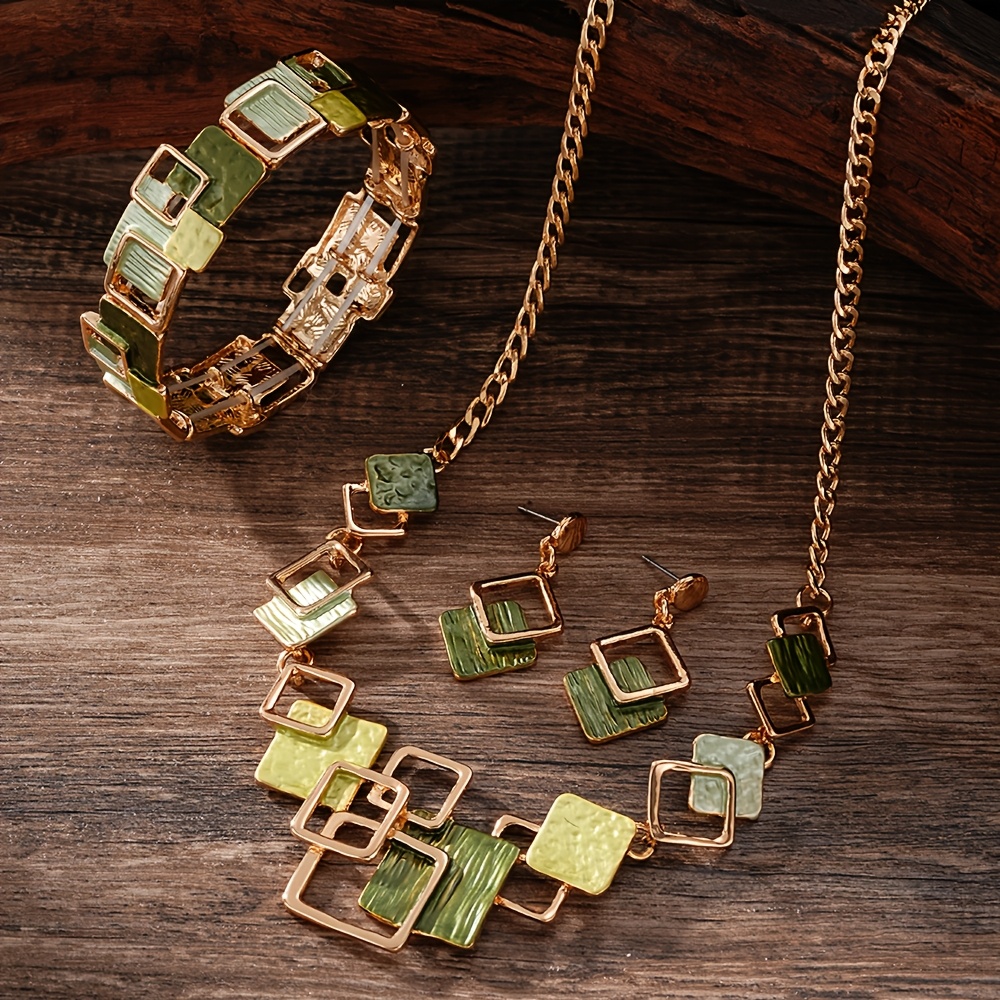 geometric jewelry sold on Temu United States
