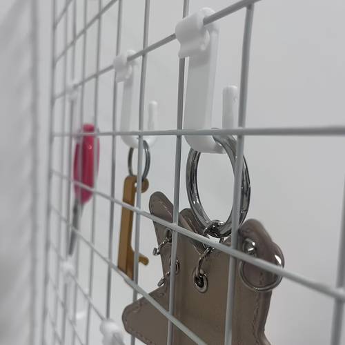30 durable plastic wall hooks for mesh panels additions for wall displays retail display racks storage items for home office and garage trade show displays no power required utility hooks