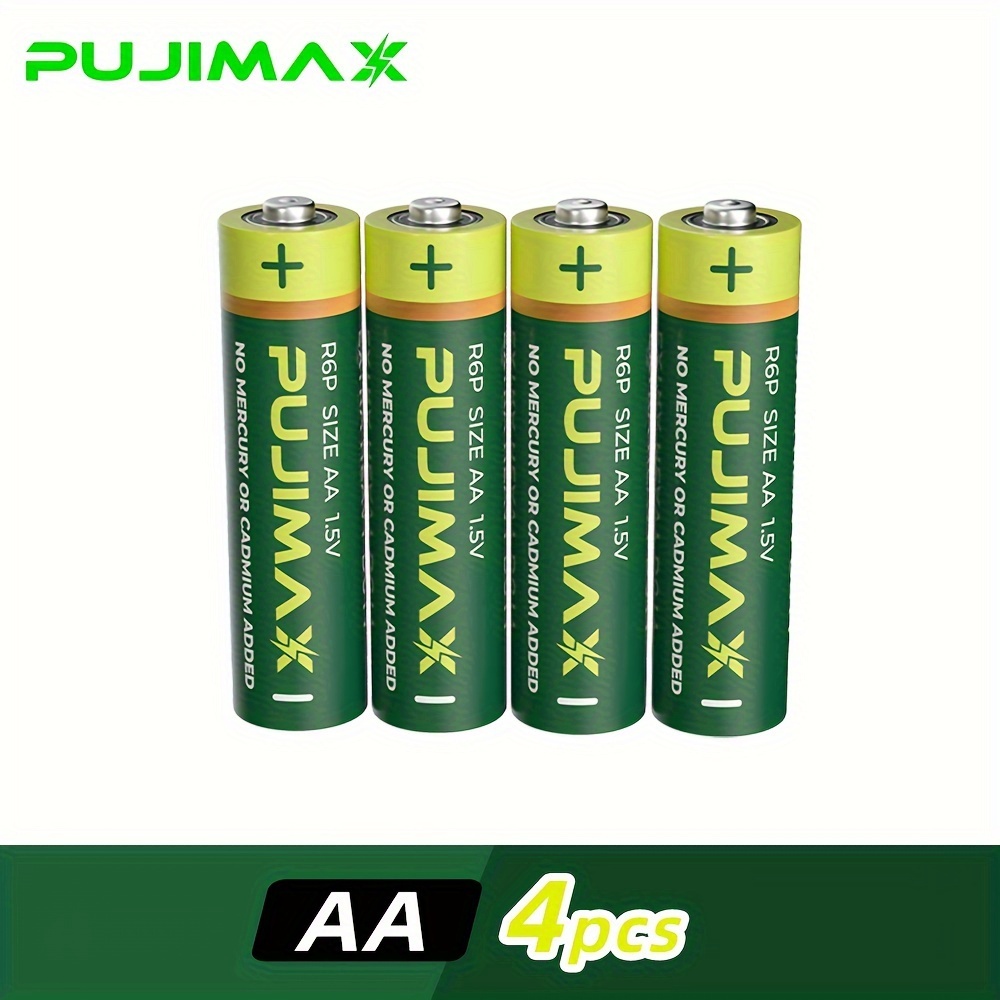 

4/8/12/16/24 Pack Pujimax Aa Batteries, High-capacity Carbon-zinc Disposable, 4-year , Non-rechargeable, Ideal For Christmas Use