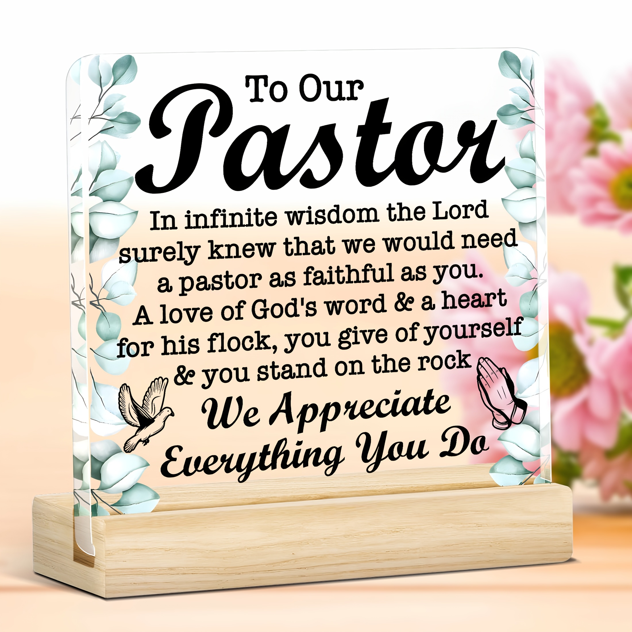 Pastor Gift, Pastor Appreciation Gifts, Thank You Gift For Pastor Clear Desk Dec-316130