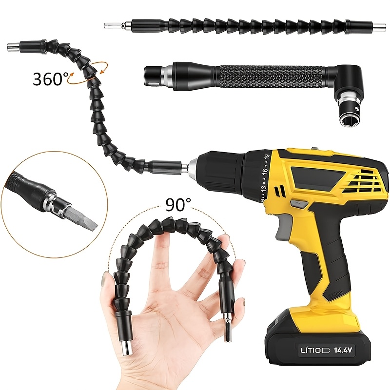 A 31pcs Universal Tool Set That Includes a Flexible Shaft, Quick-Change Adapter, Impact Wrench Socket Adapter, Right-Angle Screwdriver Bit Holder, Magic Socket, And Extension Bar - a Chromium-Vanadium Steel Uncharged Tool Kit.