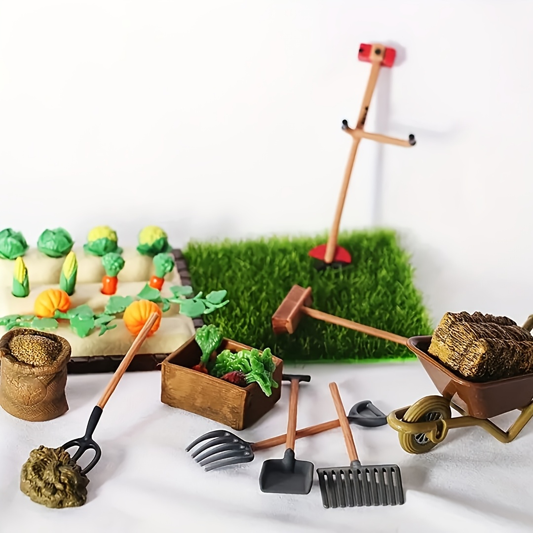 1:12 Scale Miniature Fairy Garden Accessories - Set Of 7 Assorted Flower Pots