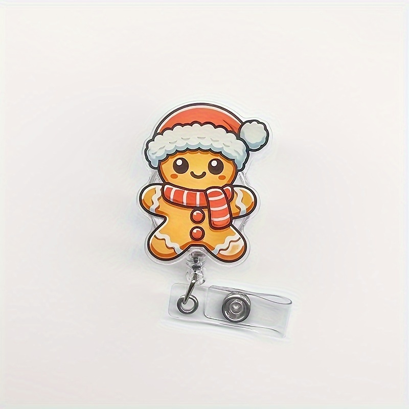 

Christmas Snowman Retractable Id Badge Holder With Clip - Acrylic, Nurses, Doctors, Rn, Lpn, Medical Students & Office Use, Best For Christmas