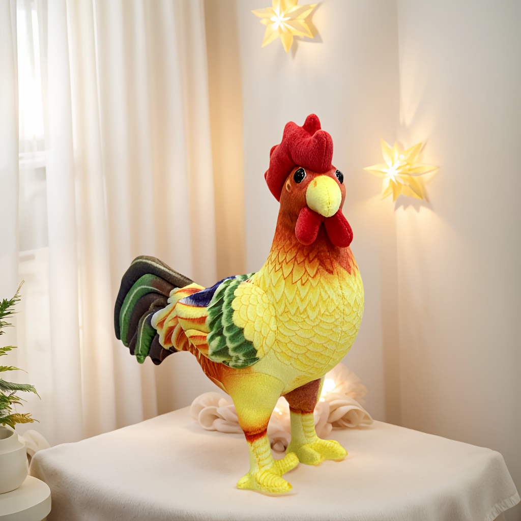 Image of 28cm/11inch Cute Chick Plush Toy, Realistic Rooster Plush Toy, Perfect Birthday, Christmas Gift For Kids , Soft And Decor