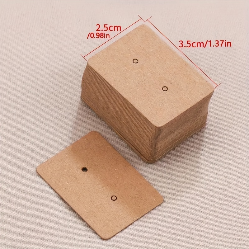 

50pcs Blank Kraft Earring , 2.5x3.5cm Jewelry Display For Earring , Diy & Packaging ,jewelry Making Display & Packaging ,beading&jewelry Making