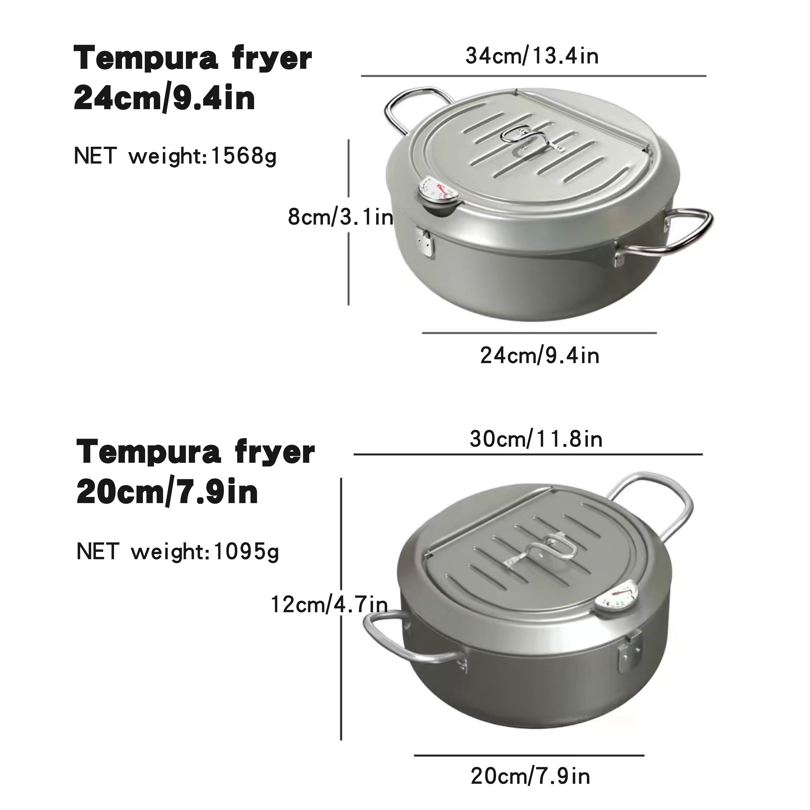 a household   deep fryer with stainless steel material oil splash prevention   oil temperature easy to clean suitable for gas stoves and induction cookers details 7