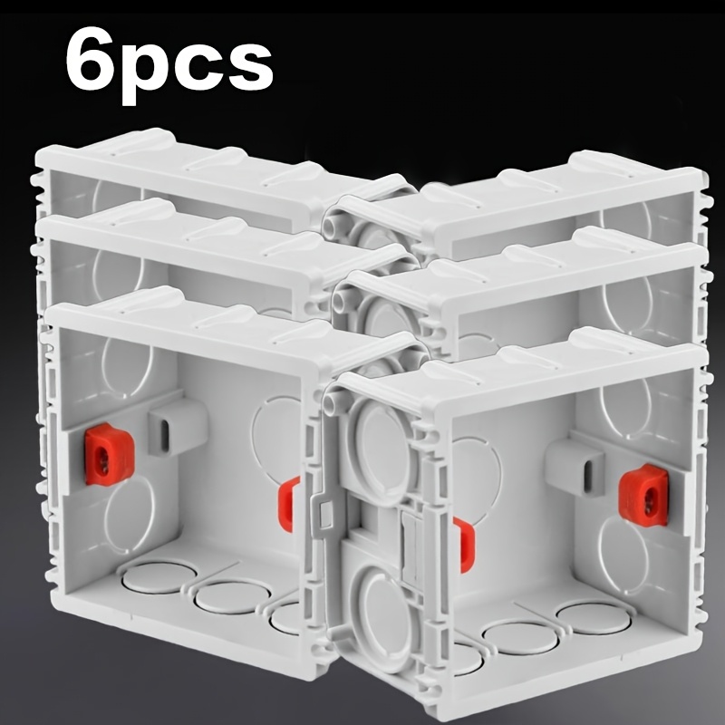 Fire-resistant Pvc Flush Mount Electrical Box For 86-type Switch And Outlet, , Rust-proof Wall Box For Home And Commercial Use