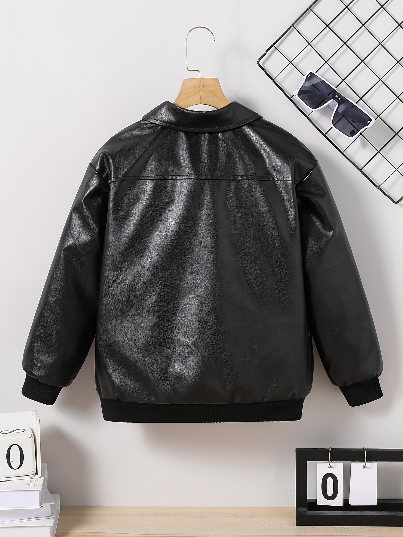 boys spring autumn cool leather jacket new style - Temu Oman