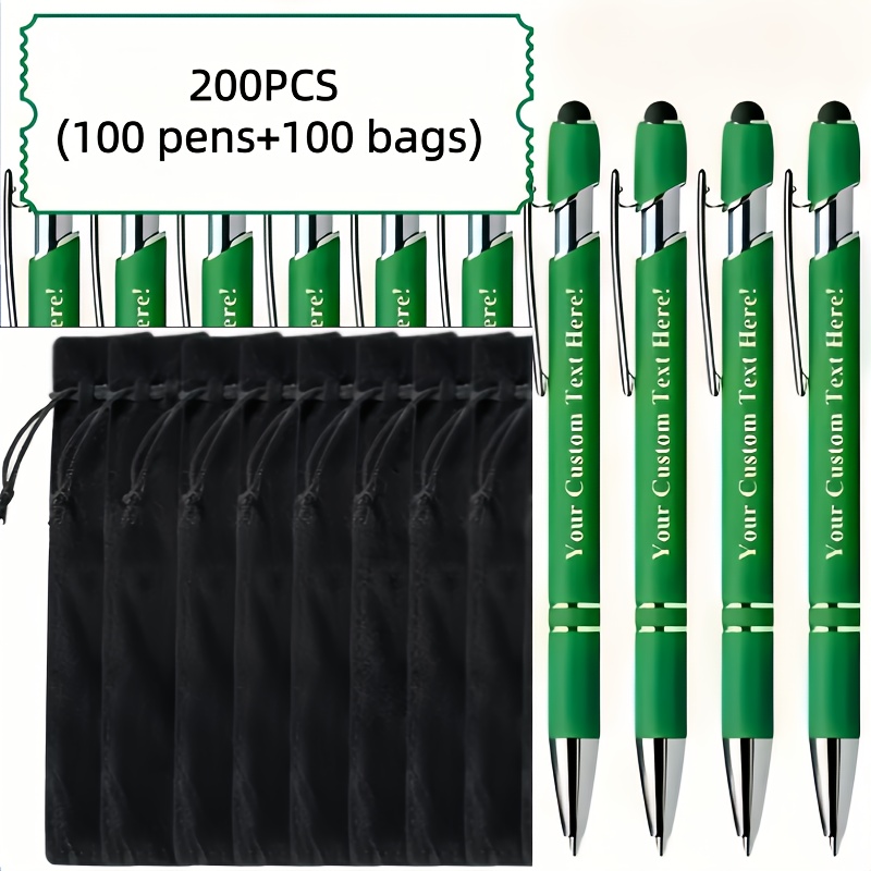 Custom Logo Metal Ballpoint Pens Set with Black Ink