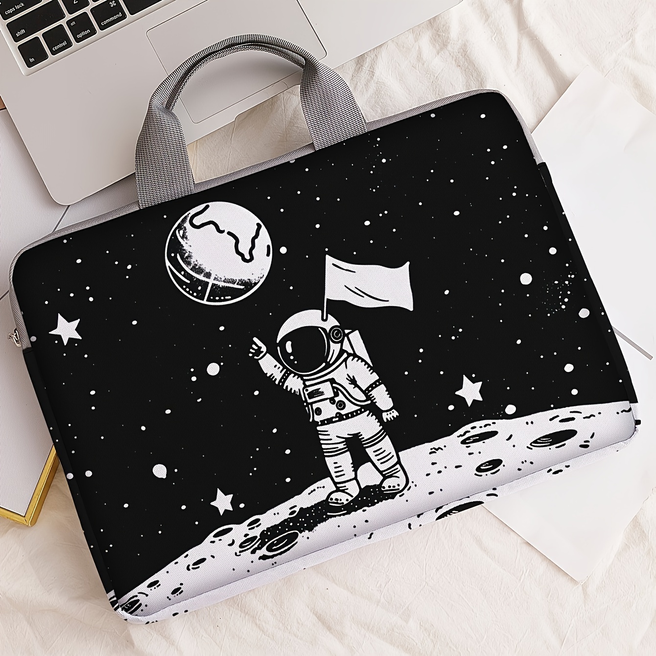 TEMU 1- Set, Pattern Printed Laptop Bag, 15 Laptop Suitable For Laptop , Laptop , Tablet , Laptop Storage Bag