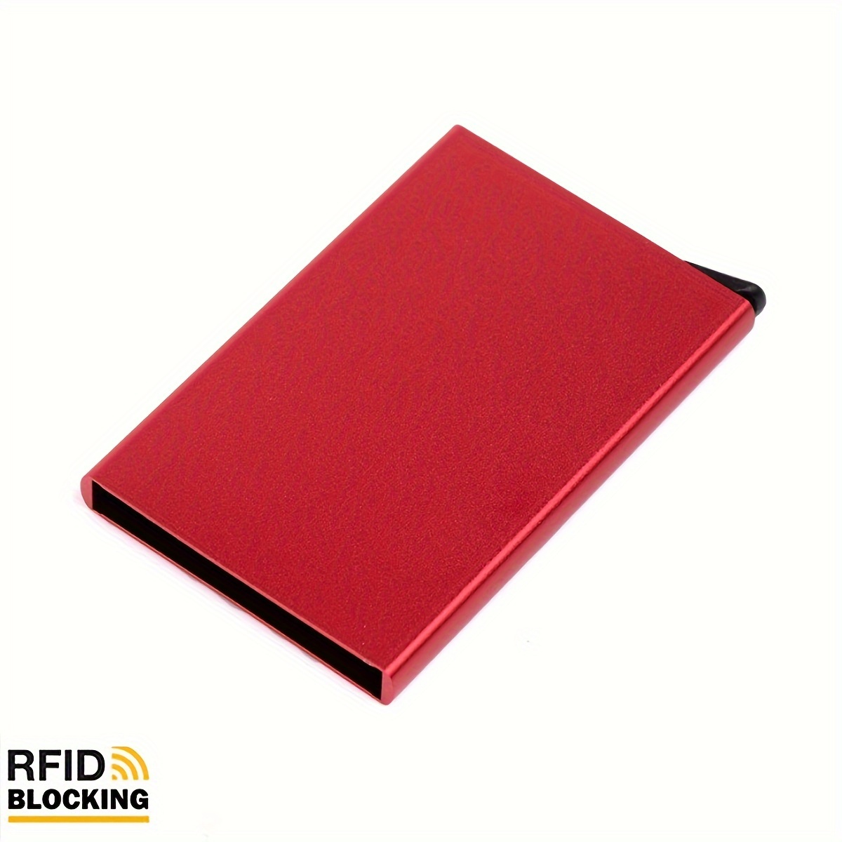 1 Men's Aluminum Card Holder Id Rfid Credit Card Holder Automatic Pop-up Bank Card Case Smart Detachable Mini Card Holder Holiday Gift Dad Daily Use