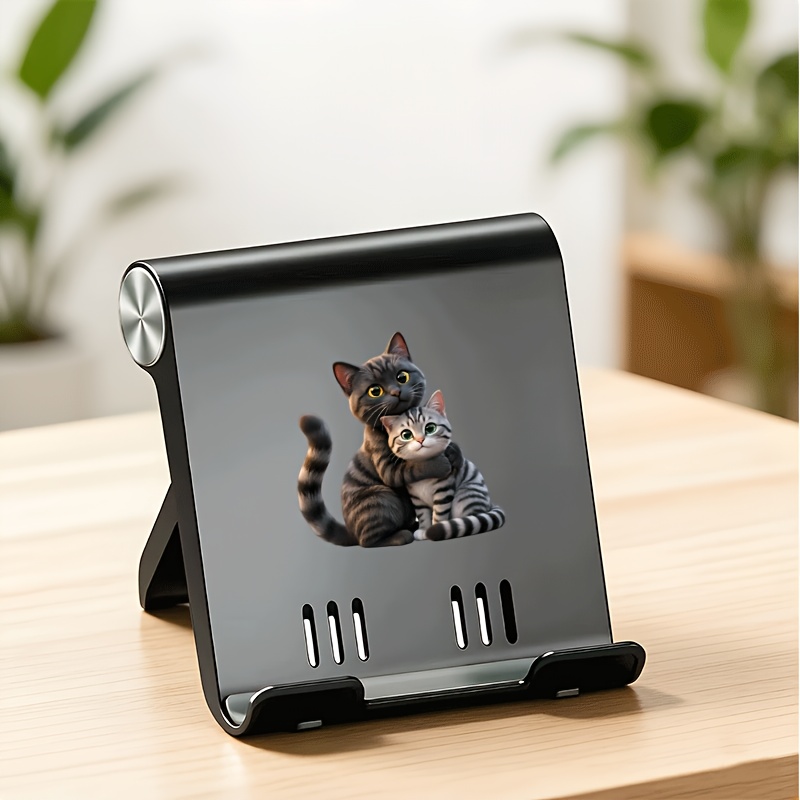 TEMU 1 pièce Support de téléphone avec chats tigrés se faisant un , support de bureau, support pour tablette, station d'accueil pour téléphone