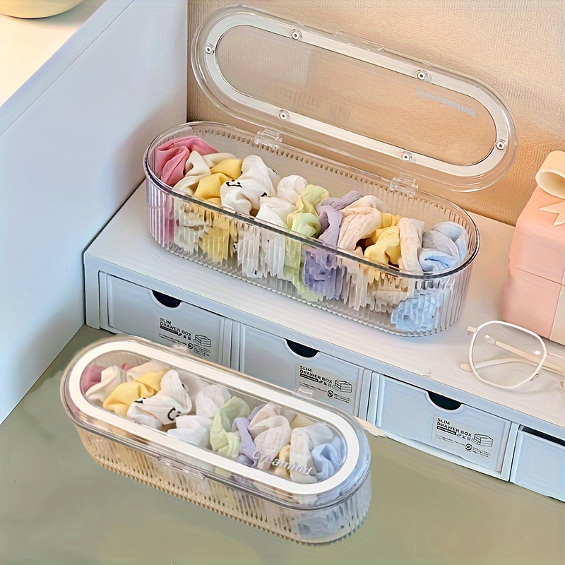 

Pet Accessories Organizer - Plastic Storage Box Compartments For Scrunchies, , Headbands, And Cosmetic Brushes - Saving - No Supply Needed