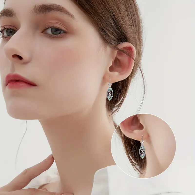 925 sterling silver abalone shell dangle drop earrings for women bohemian earrings jewelry gift Product details 0