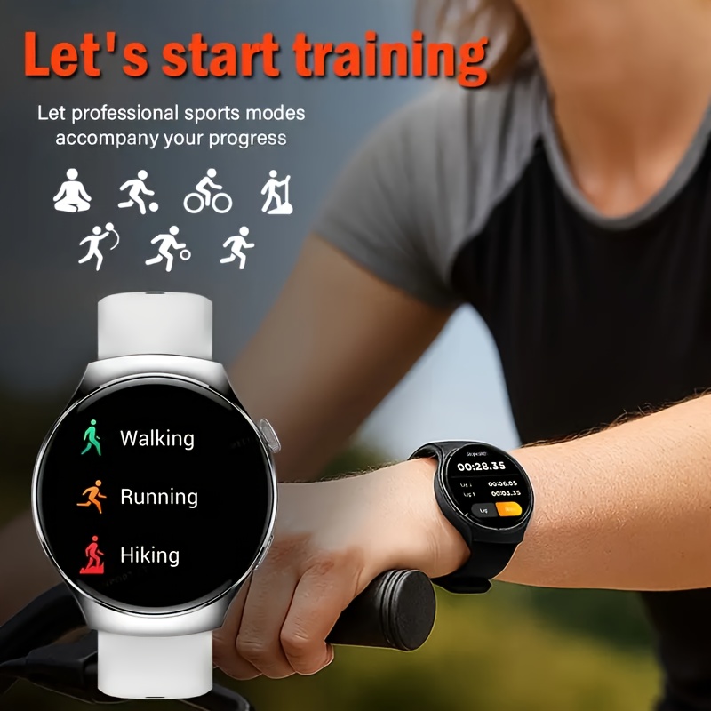 Valentine'S Day Gift - a Popular New Silicone Strap Smartwatch, Suitable for Both Men And Women, Capable of Making/Receiving Calls, Step Counting, Calorie Tracking, Multiple Sports Modes, Remote Camera Control, Music Playback, Alarm Reminders