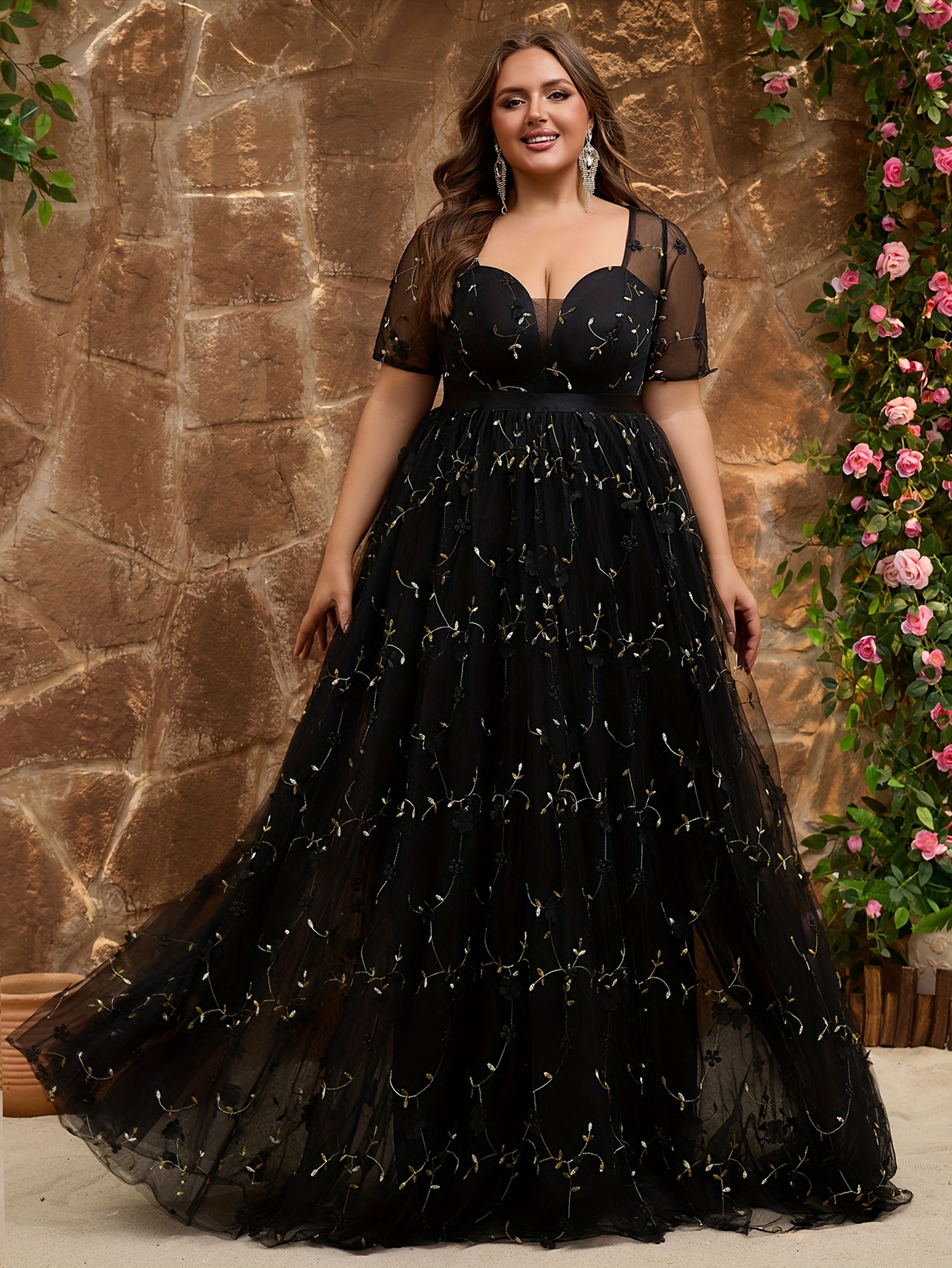 strapless open back dress Ellen Plus Size Sexy Cutout Party Dress– Hello Curve main image 1