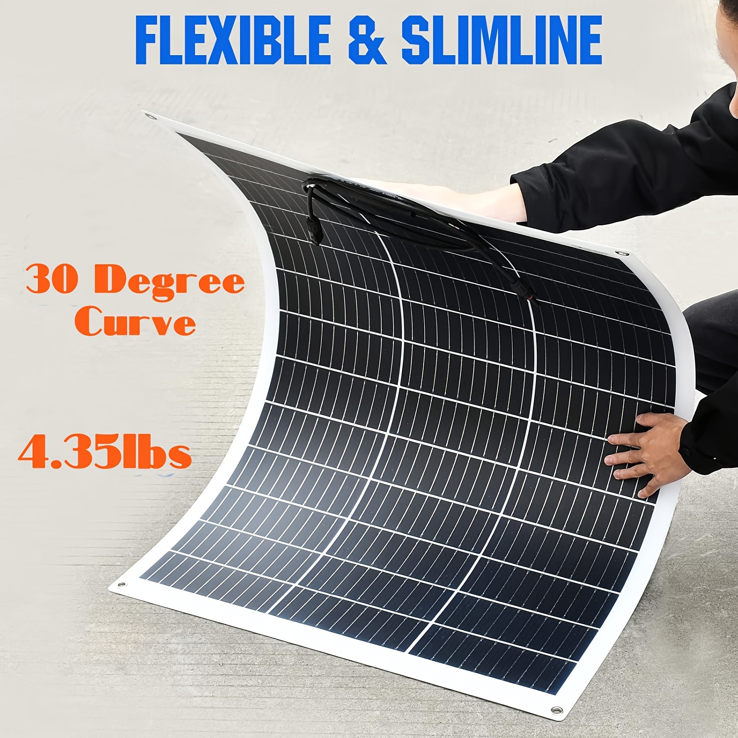 

125w Solar Panel 18v Flexible Solar Panels Monocrystalline Solar Cell For 12v Battery Charge Rv Boat Car