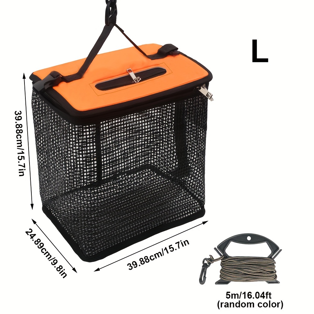 TEMU 1pc Floating Mesh Guard, Foldable Quick-drying Fish Guard, Portable Outdoor Fishing Tool