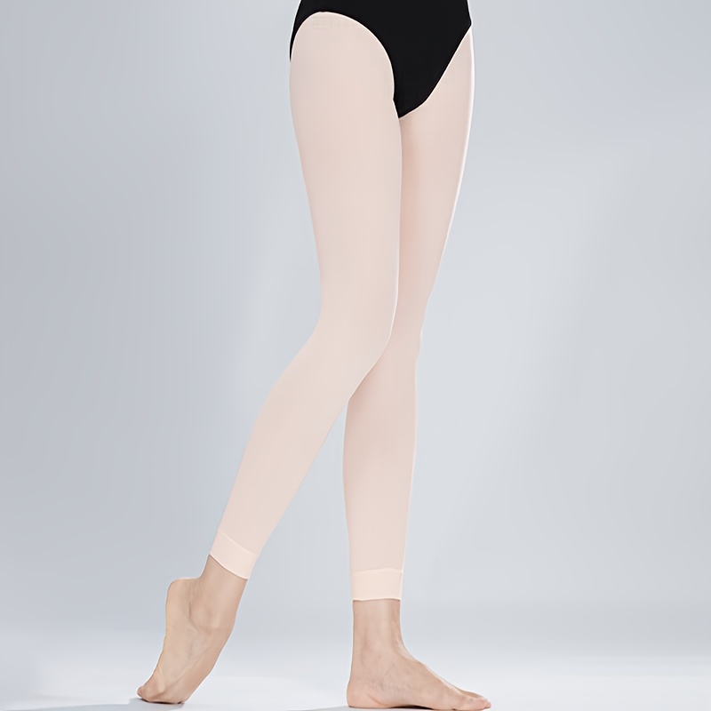 Collants de ballet pour filles DAYDANCE - Ceinture à la taille de 3,81 cm, longueur de 50,8 à 76,2 cm, leggings de danse extensibles et confortables pour le salon de danse, la pratique estivale et la performance, couleur unie, tissu tricoté, parfait pour Noël, le Nouvel An et le festival du printemps, collants de danse | Design élégant | Matériau extensible