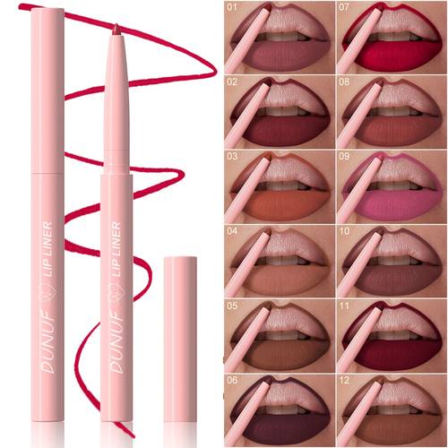 a matte waterproof lip liner with and tapered tips the perfect lip shape