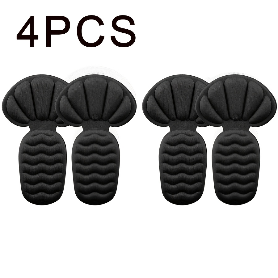 TEMU Lot de 4 coussinets de talon, disponibles en et noir, en mousse à de et auto-adhésifs, adaptés aux talons hauts, aux chaussures décontractées et