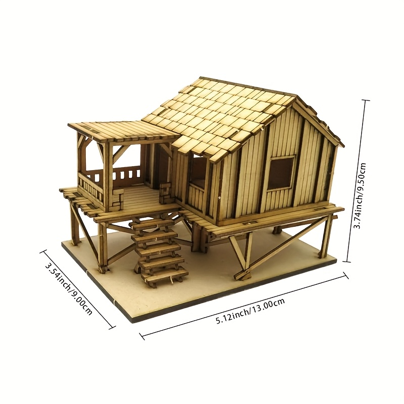 Wooden Jigsaw House Modeling Kit Accessories
