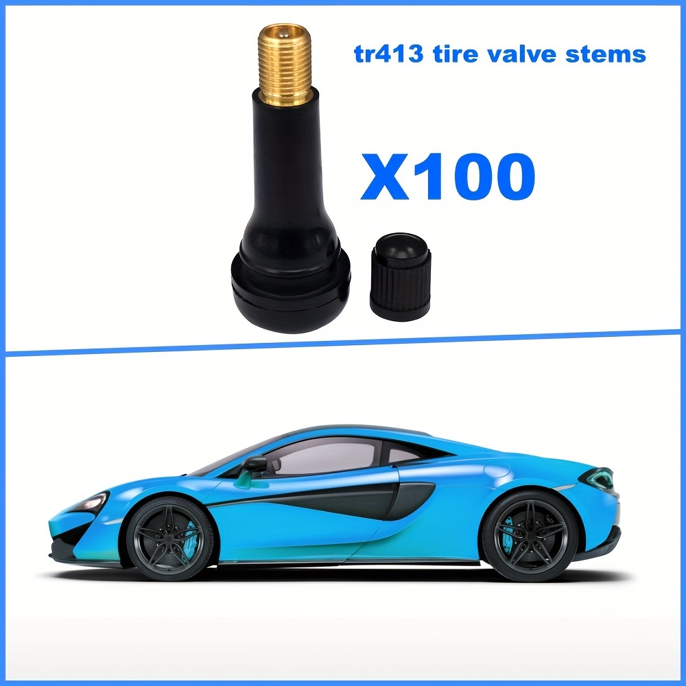 

100pcs Of Tr413 Aluminum Alloy Valves For , , Valves For , Trucks, Motorcycles, Tubeless Valves Cores In