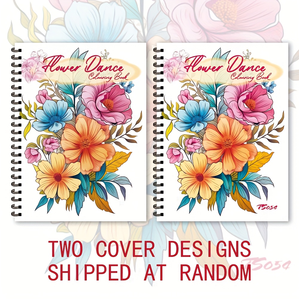 Image of (original Brand New Thickened Pages) Adult Relax Colouring Book - Spiral Bound, Used As Drawing Supplies, Back To School Gift, Start Of School Gift, Birthday Gift, Party Gift
