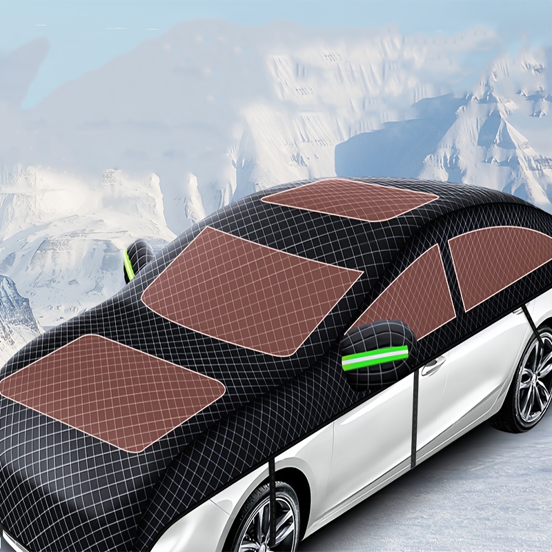 Image of Oxford Cloth Car Cover Sunshade Insulation Hailproof Snowproof Thickened Universal Full Cover Car Snow Shield