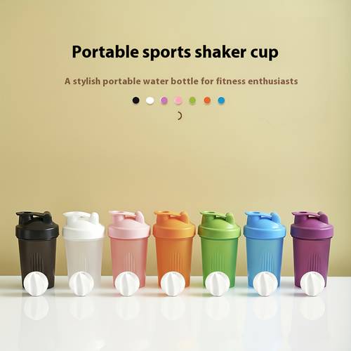 protein shaker bottle with mixing ball 13 5oz leakproof gym shaker cup for fitness meal prep