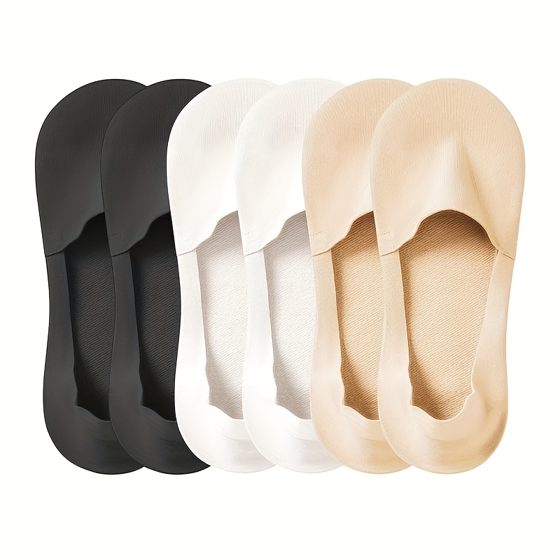 E-shop 6 Paar Sommer Damen Dünne Atmungsaktive Nahtlose Anti-Rutsch Absatz Unsichtbare Bootssocken Nude Damen Socken