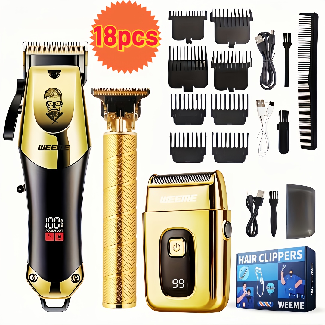 TEMU Haircut Set, Kit, Usb Rechargeable With Lcd Display, An Gift For Fathers And , Perfect For Birthdays And Holidays.includes 1 Hair Clipper,
