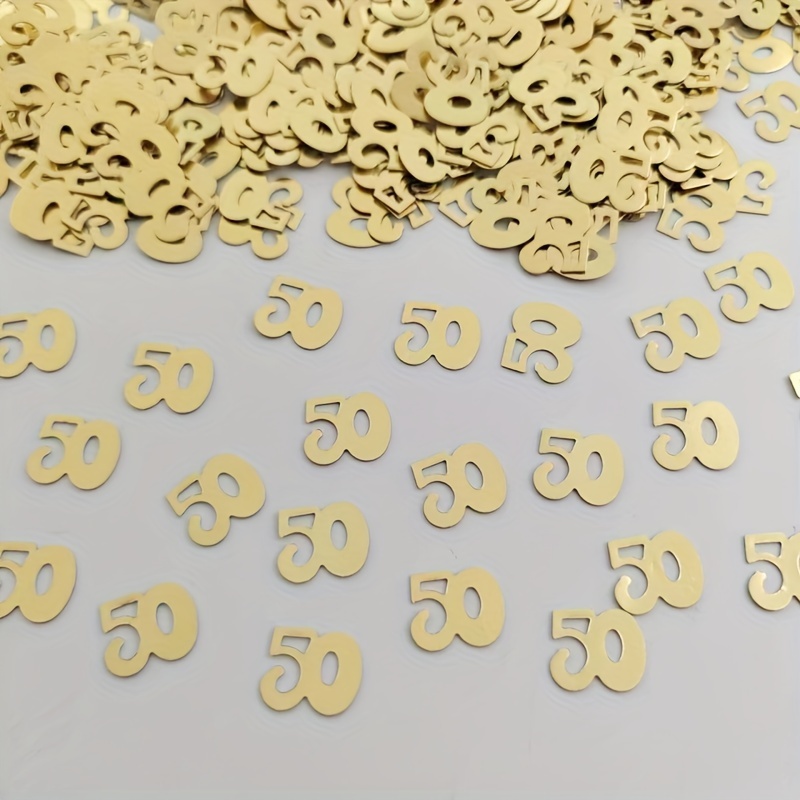 

400pcs Paper Confetti For The 50th Anniversary Decor Birthday Table Decoration Paper Confetti, Party Table Scatter Decorations