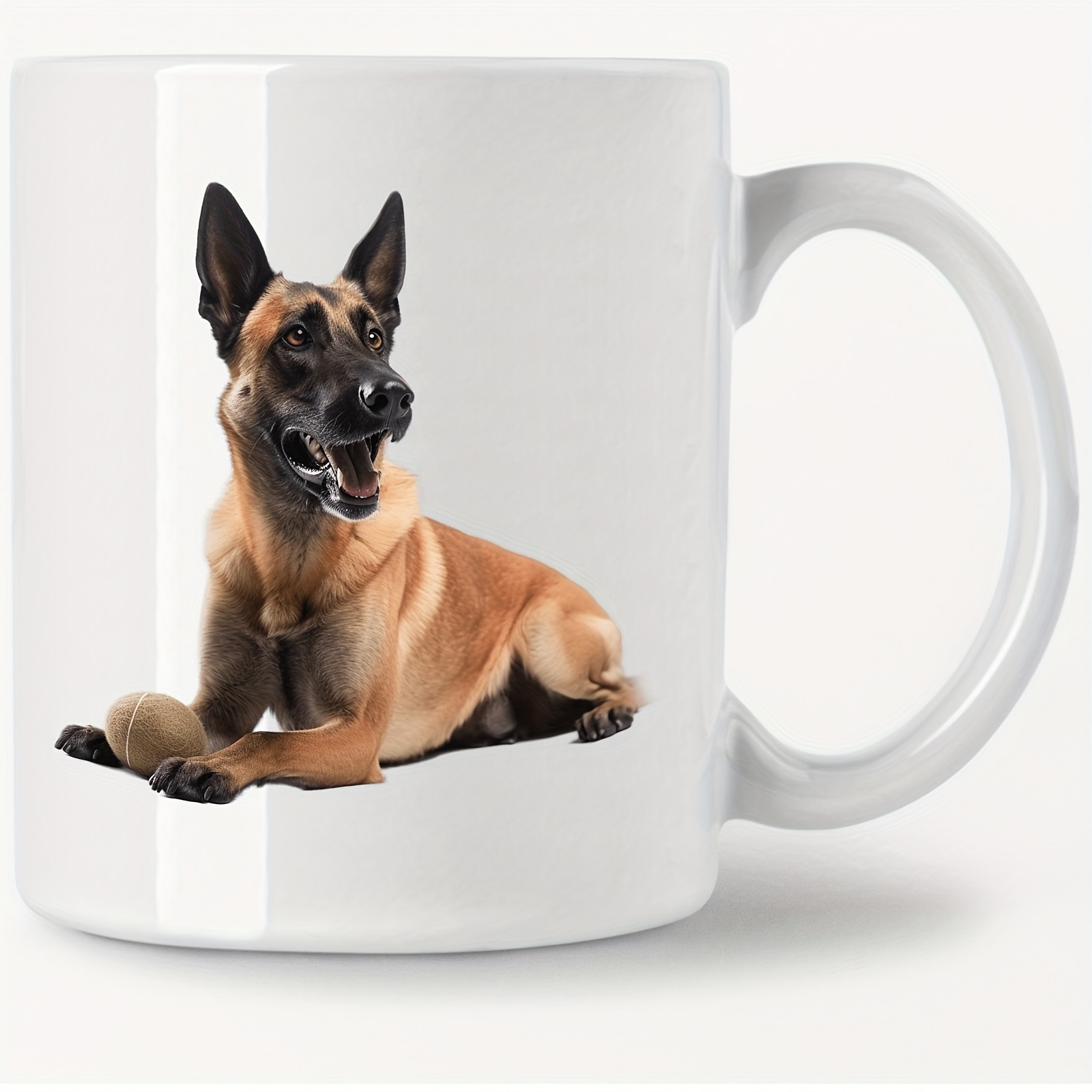 

1pc 11oz/330ml Mug For Cafe, Coffee Mug, Belgian Malinois, Gift For Friends, Sisters, Colleagues, Family, Coffee Drinker, Owner, Ceramic Cup, Holiday Gift