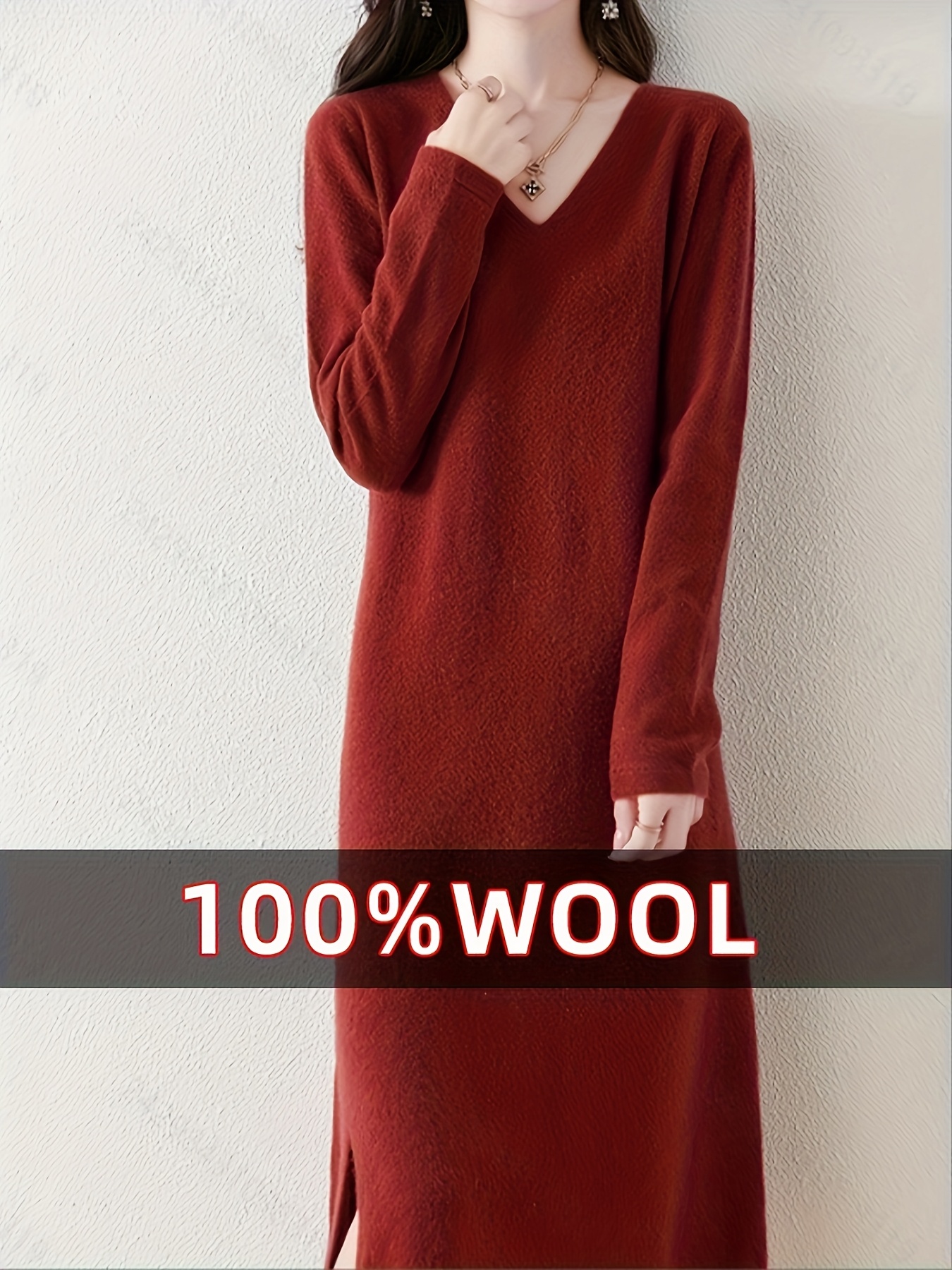 fitted lace wedding dress Amazon.com: Women's V Neck Wrap Sweater Dress Long Sleeve Cable Knit  Bodycon Mini Party Dress Casual Solid Color Pullover Jumper (X-Large,Red) :  Clothing, Shoes & Jewelry