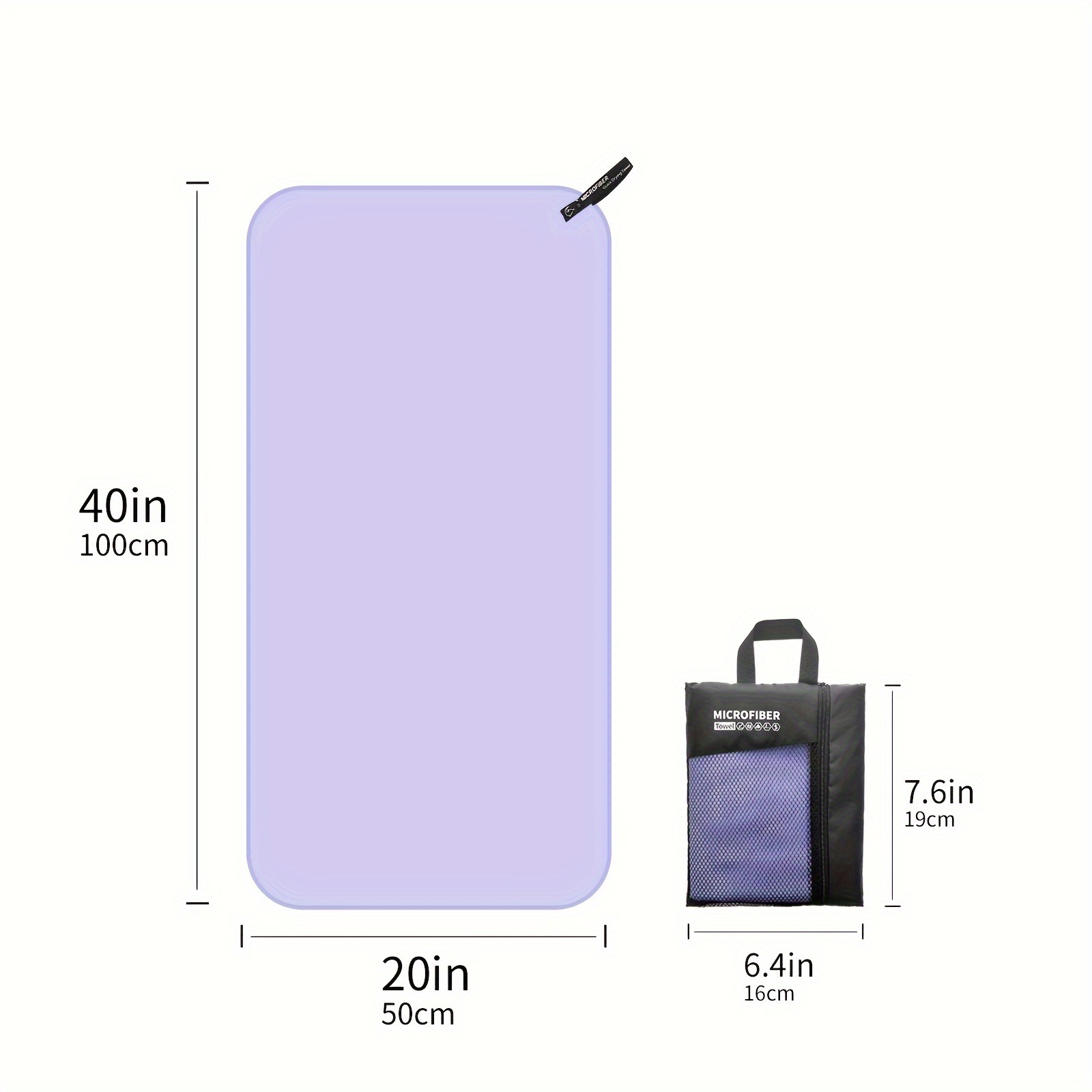 Quick Dry Microfiber Towel for Beach and Swim, Lightweight