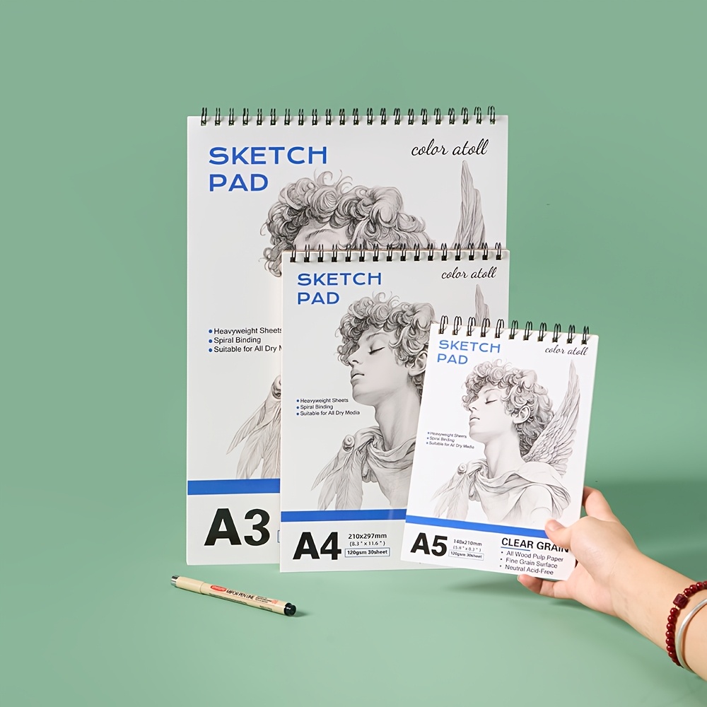 A4 Thick Sketchbook for Beginner Art Students, 30 Sheets
