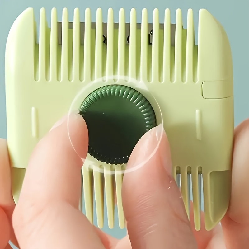 1個 両面ヘアカットコーム - 2-in-1 携帯用前髪トリマー＆ペットグ ツール、absプラスチック製多機能ヘアコーム 子供・ペット・家庭用、 ツール、スリーク デザイン、耐久性構造、細かい歯の配置 商品詳細 3