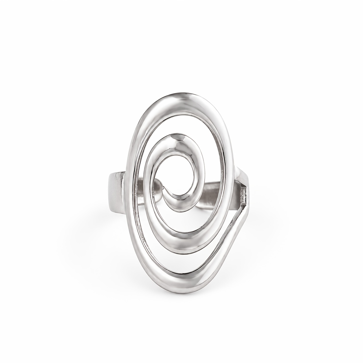 TEMU 1pc Anillo Hueco de Acero Inoxidable, Banda de Lujo Individual Elegante y Fácil, Regalo de Mujer, Joyería Diaria Versátil Adecuada para Uso