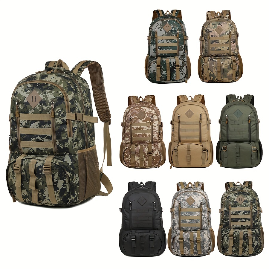 TACAMO® 35 Liter Survival Backpack for Men, Hiking Backpack, Military  Tactical Waterproof Backpack, Fishing Backpack, Backpack for Laptops,  Tactical Backpack for Hunting, Camping, and Tools., Coyote Brown, Medium,  Daypack Backpacks : 