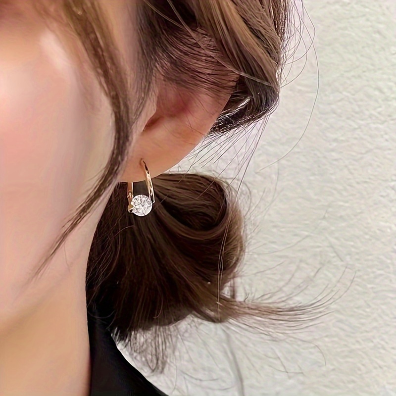 Sparkling Zirconia Hoop Earrings for Women