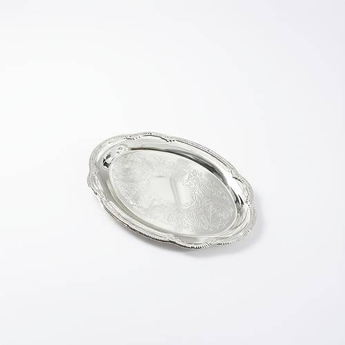 vintage oval serving tray embossed dessert plate retro jewelry storage dish wedding party table decor non food contact