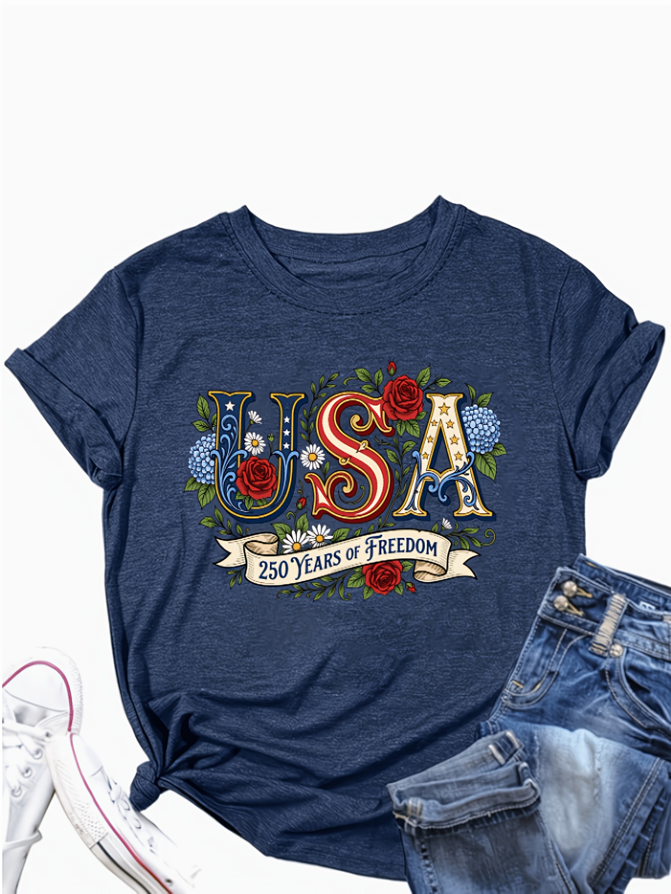  years of   womens regular short sleeve fun cartoon pattern print round neck casual versatile machine washable fashionable womens wear versatile for daily wear simple and   comfortable and breathable fabric